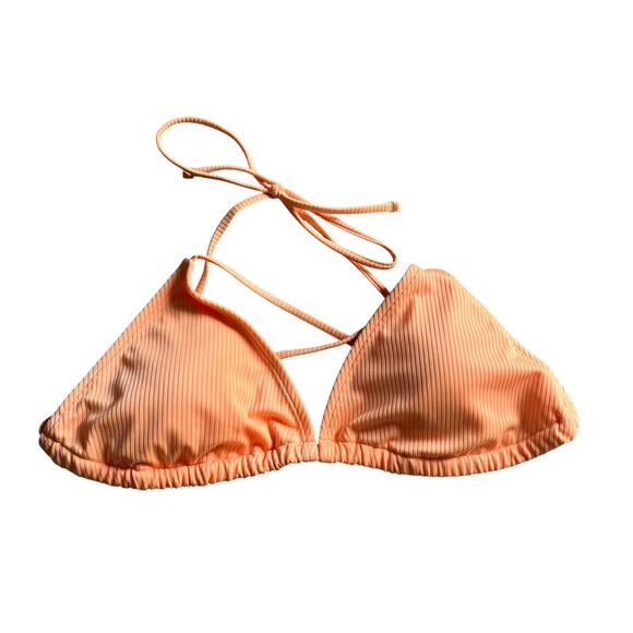 NWT! Ninety-Nine° Juniors Orange Triangle Bikini Top Size XXL - Picture 1 of 6